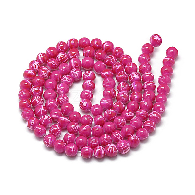 Drawbench Glass Beads Strands DGLA-S115-4mm-L07-1