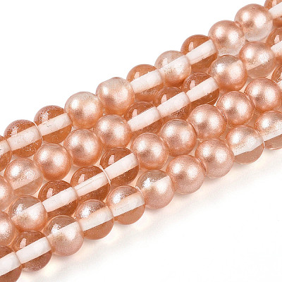 Baking Paint Transparent Glass Beads X1-DGLA-N011-6mm-04-1
