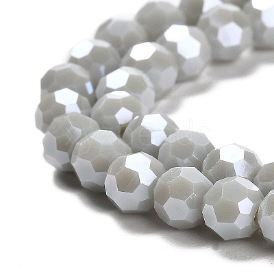 Electroplate Opaque Glass Beads Strands EGLA-A035-P8mm-A22-1