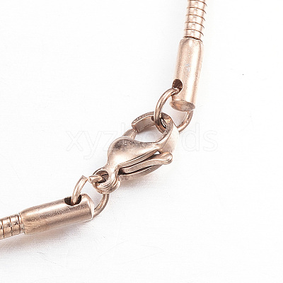 Casual Style 304 Stainless Steel Snake Chain Choker Necklaces LS-STAS-O037-05RG-1