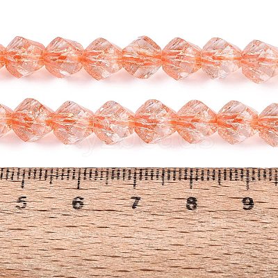 Crackle Transparent Glass Beads Strands GLAA-N068-02A-09-1