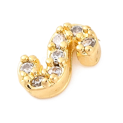Rack Plating Brass Micro Pave Cubic Zirconia Cabochons KK-F874-04G-S-1