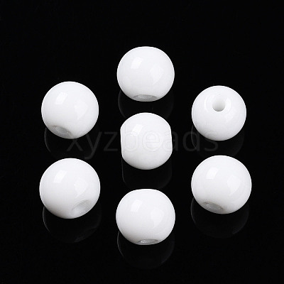 Opaque Solid Color Glass Beads X1-GLAA-N007-6mm-A02-1