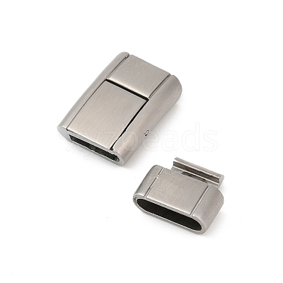 304 Stainless Steel Snap Lock Clasps STAS-U055-02C-P-1