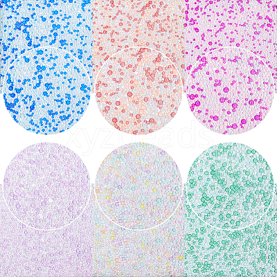 180G 6 Colors Transparent Glass Beads GLAA-PH0003-06-1
