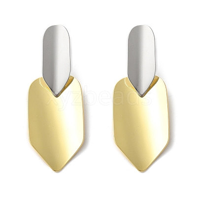 Brass Dangle Stud Earrings EJEW-S262-06GP-1