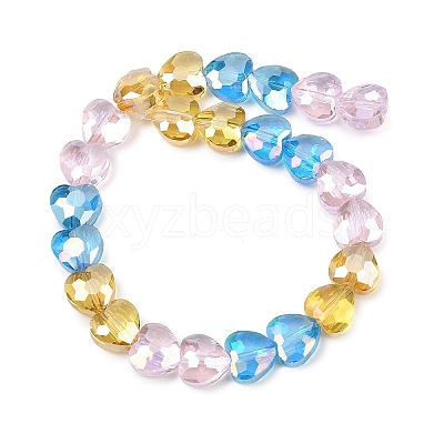 Electroplate Transparent Glass Beads Strands GL-CBADAFE-01B-1