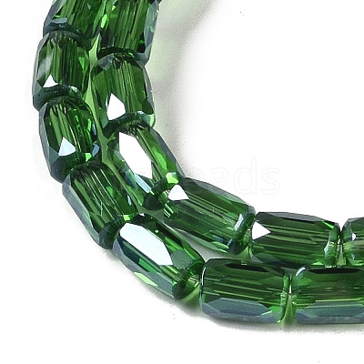 Electroplate Glass Beads Strands GLAA-Q101-02A-PL04-1