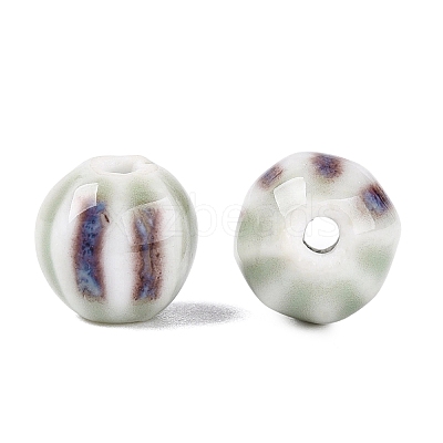 Vintage Porcelain Corrugated Beads PORC-N013-11G-1