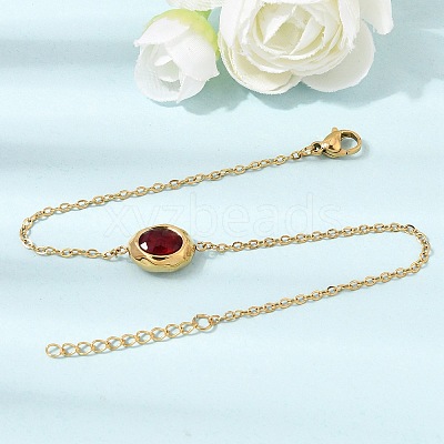 304 Stainless Steel & Cubic Zirconia Stud Earrings & Pendant Necklaces & Link Bracelets Sets SA-CBADCF0-02G-1