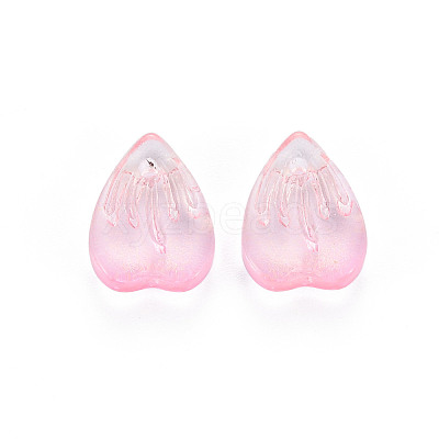 Transparent Spray Painted Glass Charms GLAA-S190-020A-05-1