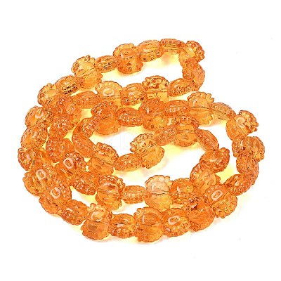 Electroplate Baking Paint Transparent Glass Beads Strands GL-CBA17FF-02B-1