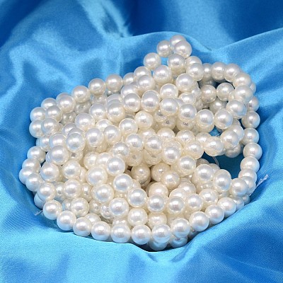 AB Color Plated Shell Pearl Round Bead Strands BSHE-L011-12mm-C001-1