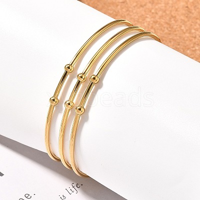 Fashion 304 Stainless Steel Cuff Bangles Torque Bangles BJEW-H473-01G-1