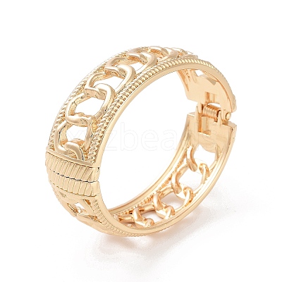 Alloy Wide Hinged Bangles BJEW-C058-03B-G-1