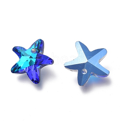 Electroplate Glass Charms X-GLAA-H101-B-02-1