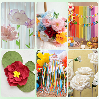 6 Rolls 6 Colors Handmade Crepe Paper DIY-CP0012-89H-1