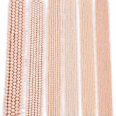 Electroplate Glass Beads Strands EGLA-A044-P4mm-A05-1