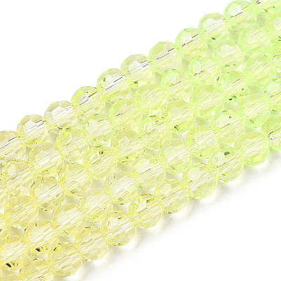 Transparent Glass Beads Strands X-GLAA-E036-07Z-03-1
