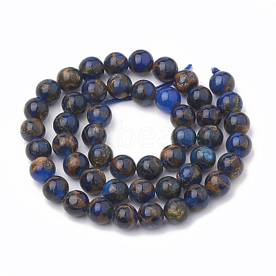 Natural Chalcedony Beads Strands G-S333-8mm-014E-1
