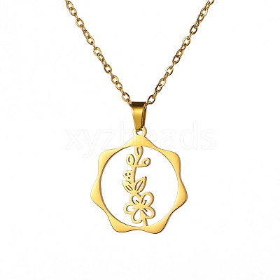 304 Stainless Steel Pendant Necklace PW-WG26640-01-1