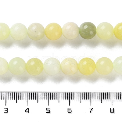 Natural New Jade Round Beads Strands G-O039-16-10mm-01-1