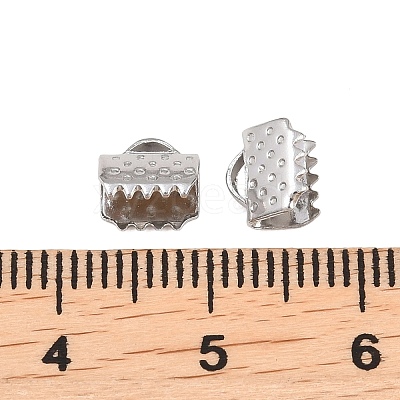 Non-Tarnish 304 Stainless Steel Ribbon Crimp Ends X-STAS-S047-056-1