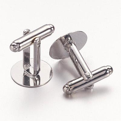 Brass Cuff Button X-KK-G216-P-1