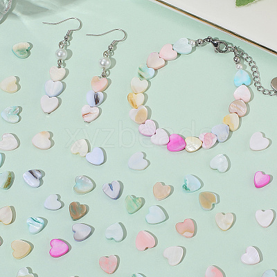 2 Strands Macaron Color Natural Shell Beads Strands SHEL-SC0001-88C-1