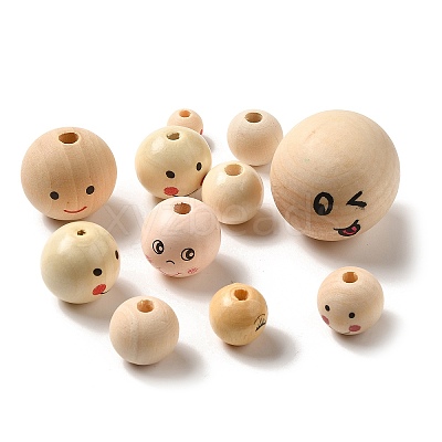 Wood European Beads WOOD-XCP0001-80-1