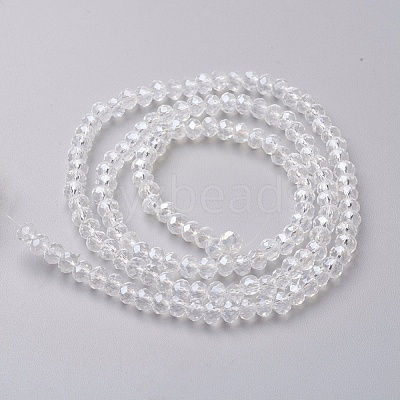 Electroplate Glass Beads Strands EGLA-F124-FR-B11-1
