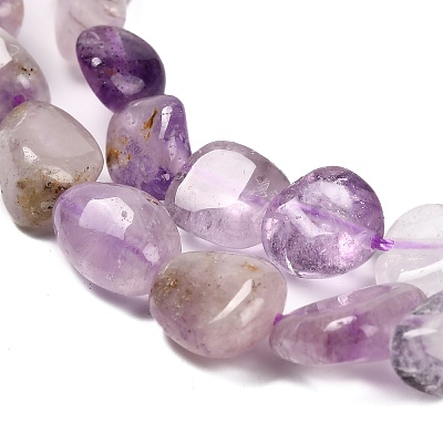 Natural Purple Rutilated Quartz Beads Strands G-P568-C08-01-1