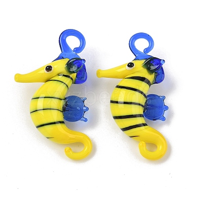 Handmade Lampwork Pendants LAMP-S068-08I-1