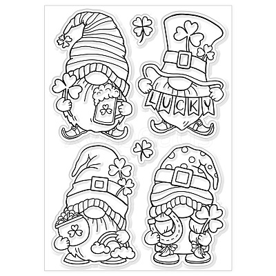 PVC Plastic Clear Stamps DIY-WH0618-0024-1