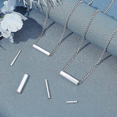 304 Stainless Steel Tube Beads STAS-UN0017-88S-1