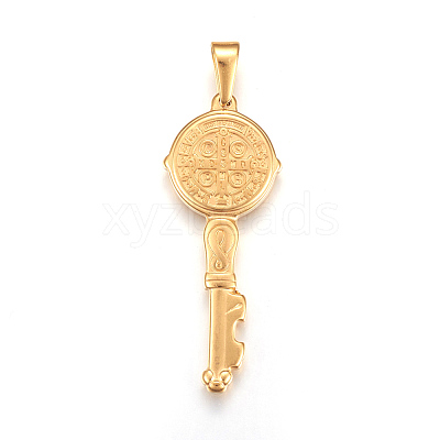 304 Stainless Steel Big Pendants STAS-L210-02G-1
