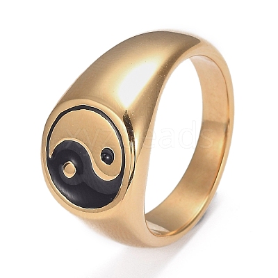 Ion Plating(IP) 304 Stainless Steel Finger Rings STAS-H101-01G-7-1