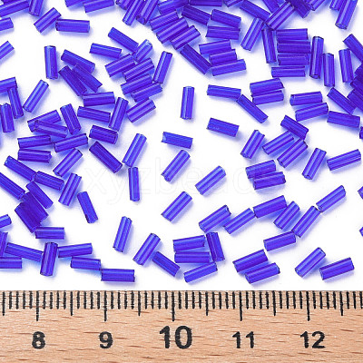 Transparent Glass Bugle Beads SEED-N005-001-C15-1