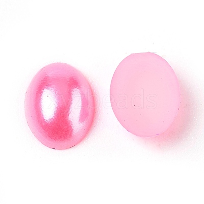 ABS Plastic Imitation Pearl Cabochons SACR-R755-8x6mm-Z6-1