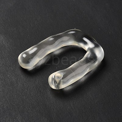Transparent Resin Alphabet Pendants RESI-C028-02U-1
