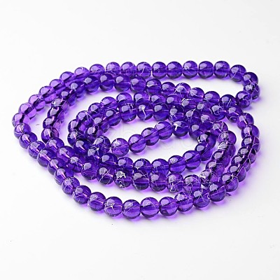 Drawbench Transparent Glass Beads Strands GLAD-Q012-8mm-16-1