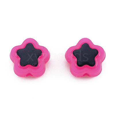Plating Opaque Acrylic Beads OACR-N136-01I-1