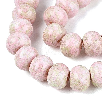 Opaque Baking Paint Glass Beads Strands GLAA-Q110-03A-02-1