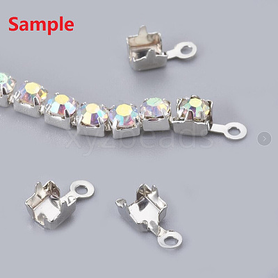 Brass Rhinestone Strass Chains CHC-T001-SS12-02C-1
