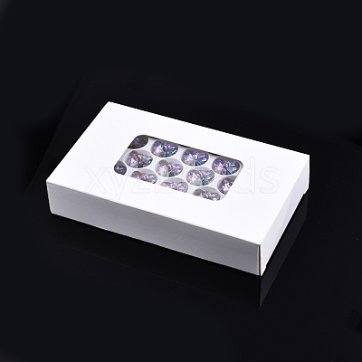Electroplated Glass Charms EGLA-N006-057-1