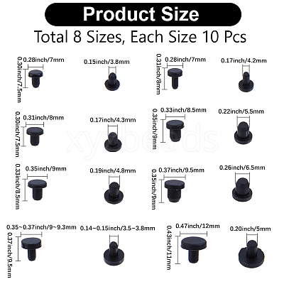 80Pcs 8 Styles Silicone Bottle Seal Plug FIND-GF0008-90-1