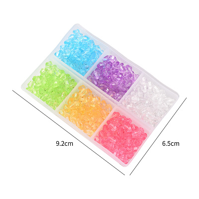 Transparent Acrylic Beads TACR-YW0001-6MM-01-1