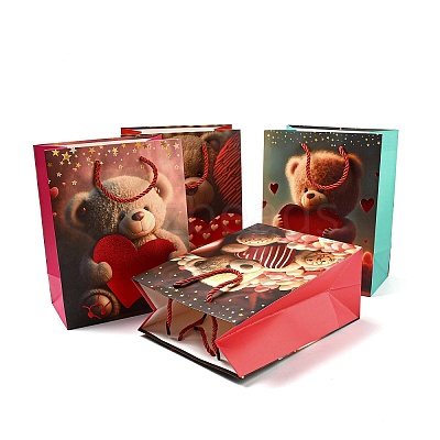 4 Colors Valentine's Day Love Paper Gift Bags CARB-D014-01I-1
