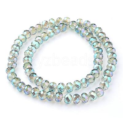 Electroplate Glass Beads Strands EGLA-D020-10x8mm-M2-1