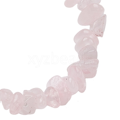 Natural Rose Quartz Beads Kids Bracelets BJEW-JB10611-09-1